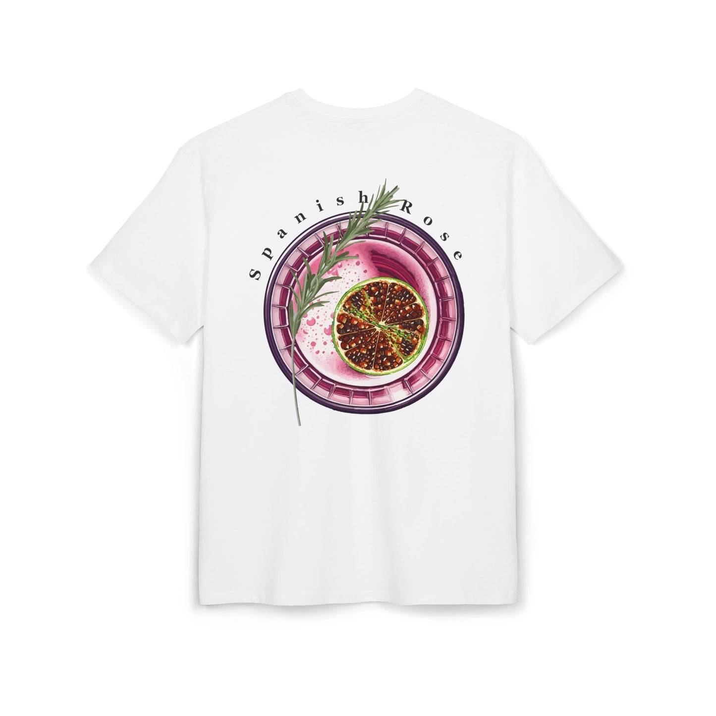 Spanish Rose Cocktail Unisex Heavy Oversize Tee - Perfect for Summer Gatherings