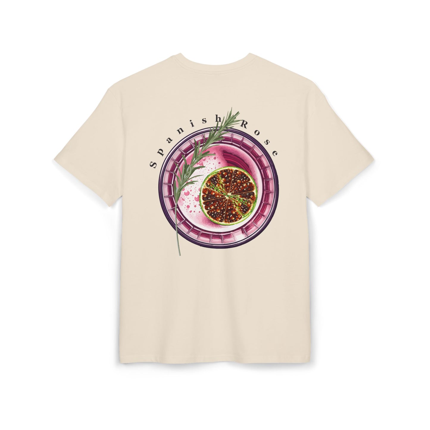 Spanish Rose Cocktail Unisex Heavy Oversize Tee - Perfect for Summer Gatherings