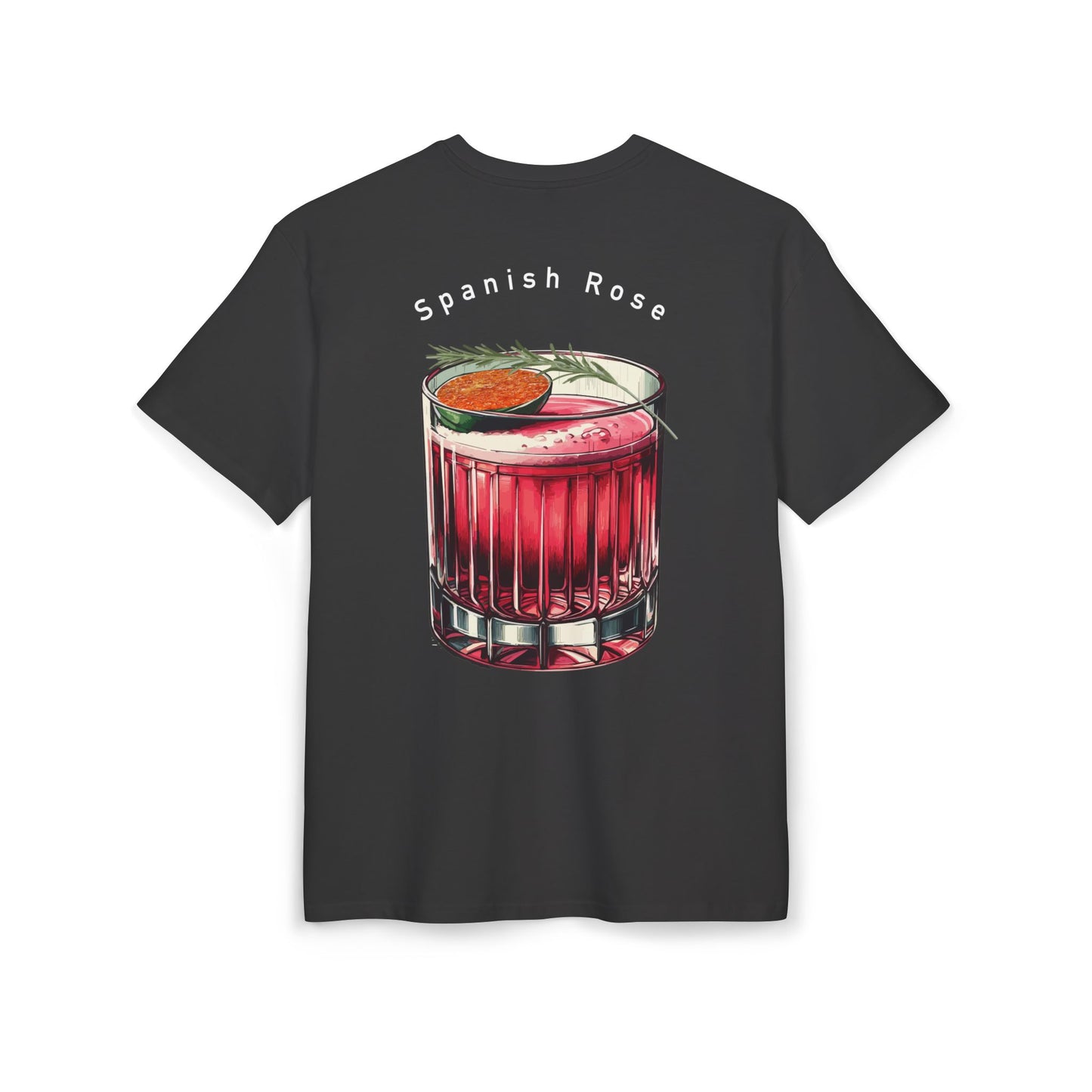 Spanish Rose Unisex Heavy Oversize Tee - Relaxed Fit Graphic T-Shirt for Cocktail Lovers