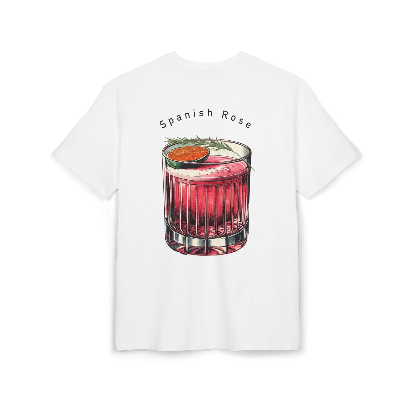 Spanish Rose Unisex Heavy Oversize Tee - Relaxed Fit Graphic T-Shirt for Cocktail Lovers