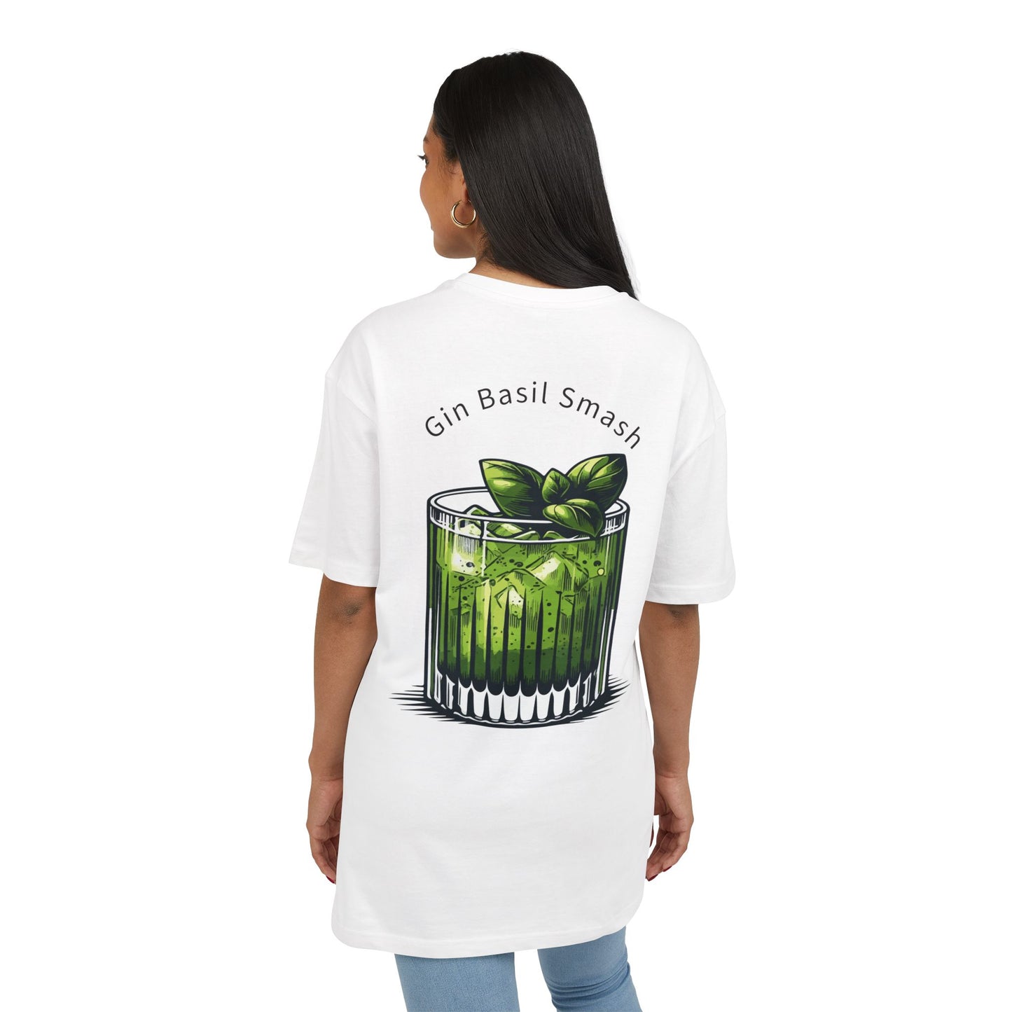 Cool Gin Basil Smash Graphic Tee - Unisex Heavy Oversize Style