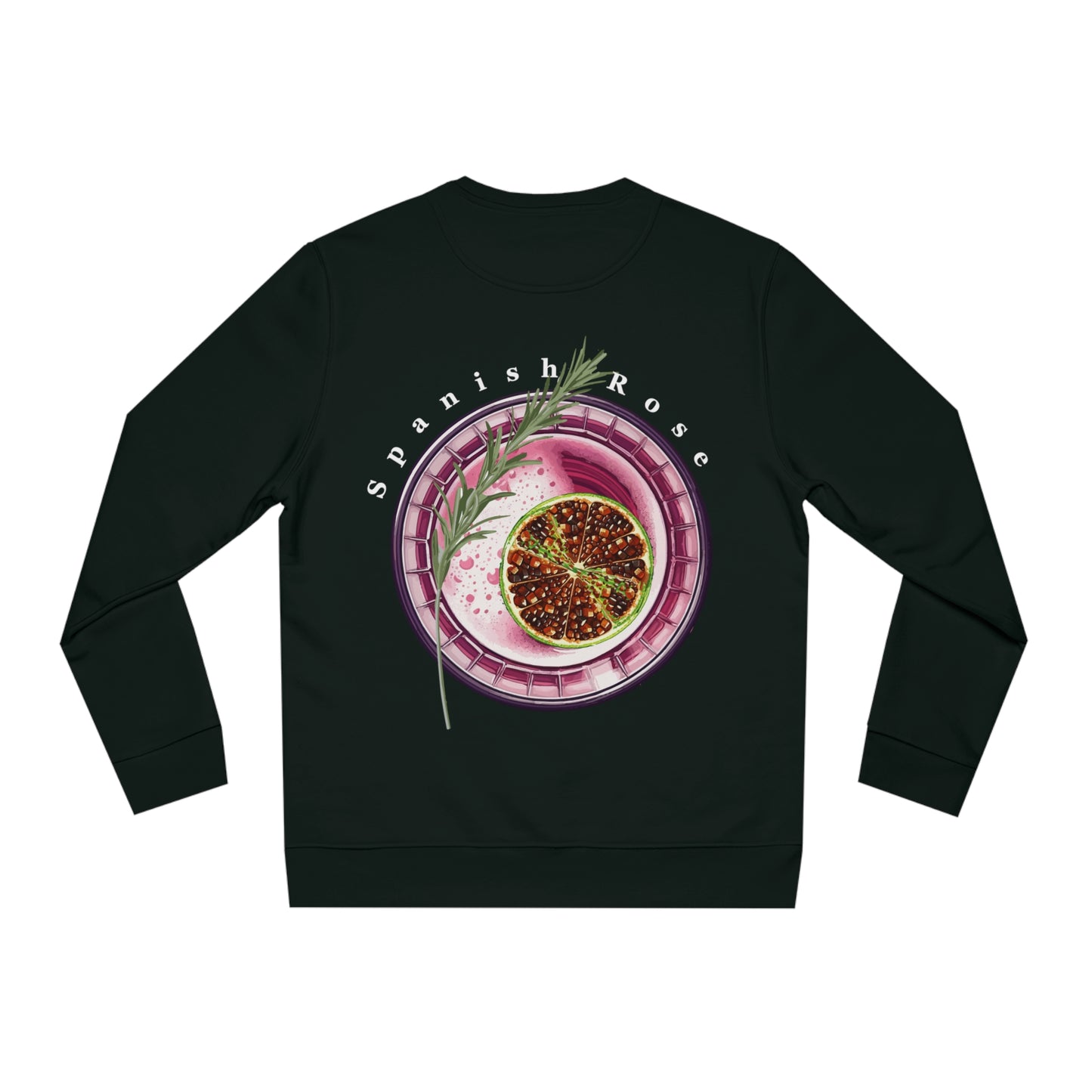Unisex Spanish Rose Cocktail Sweatshirt - Perfect for Relaxing Evenings & Gatherings