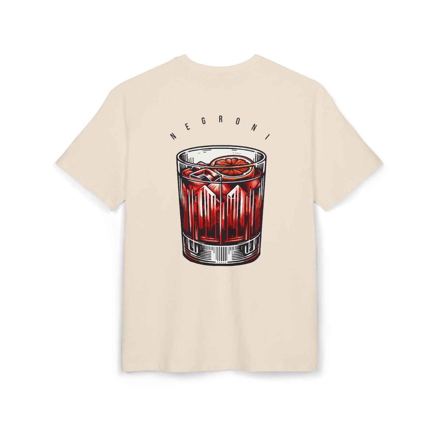 Negroni Cocktail Oversize Tee - Unisex Heavyweight Graphic T-Shirt