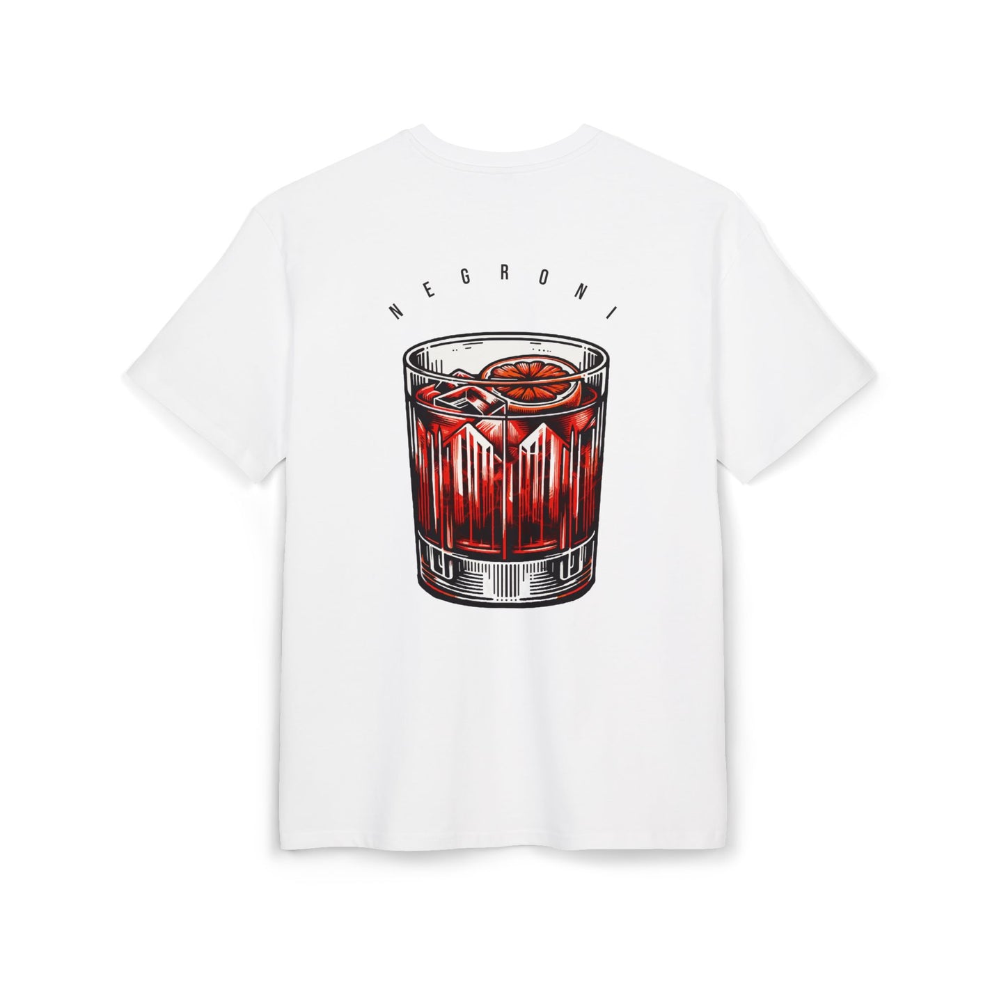 Negroni Cocktail Oversize Tee - Unisex Heavyweight Graphic T-Shirt